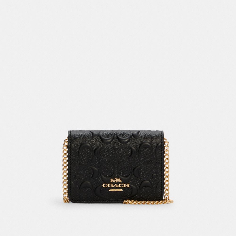 COACH Outlet Mini Wallet On A Chain In Signature Leather