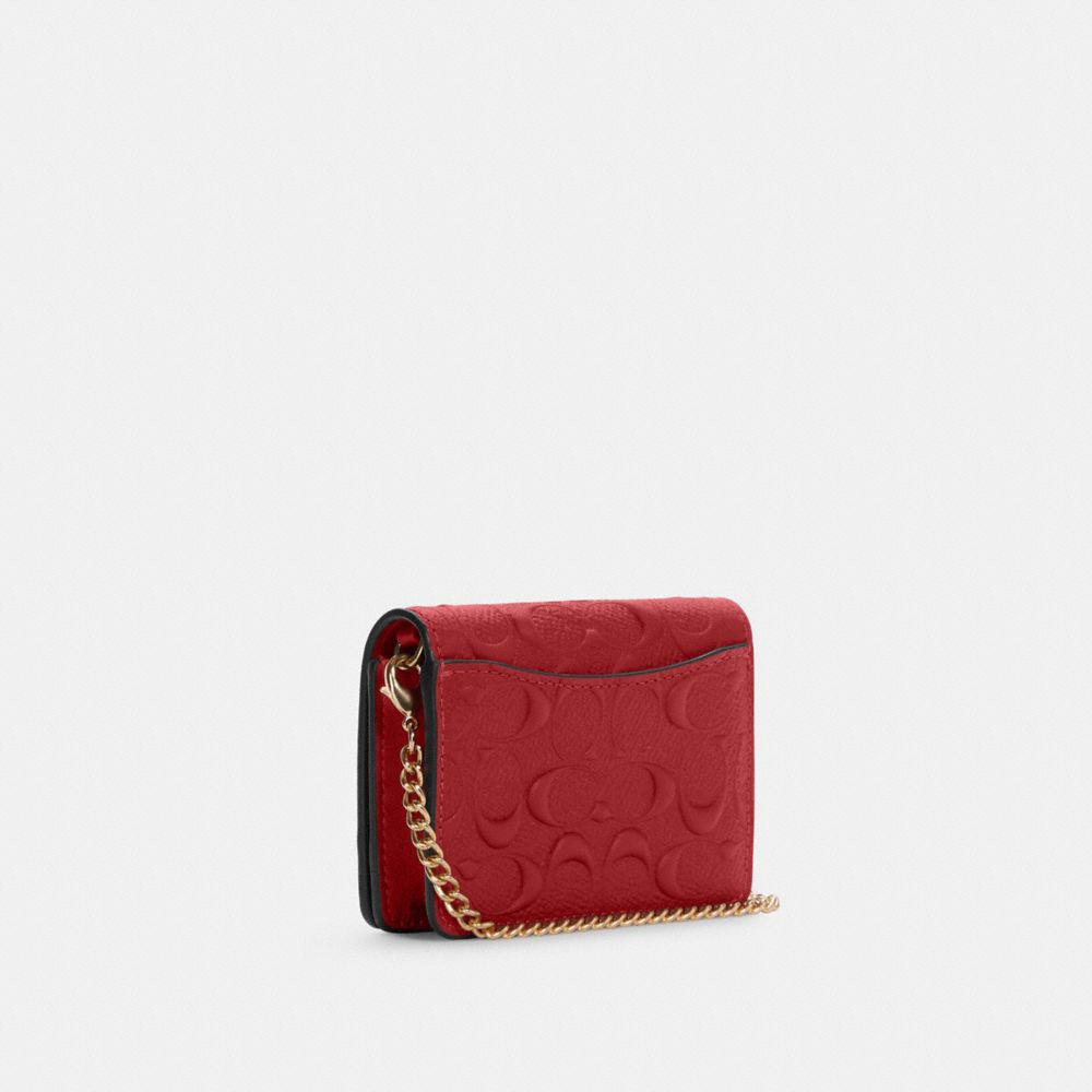 COACH OUTLET®  Mini Wallet On A Chain In Signature Leather
