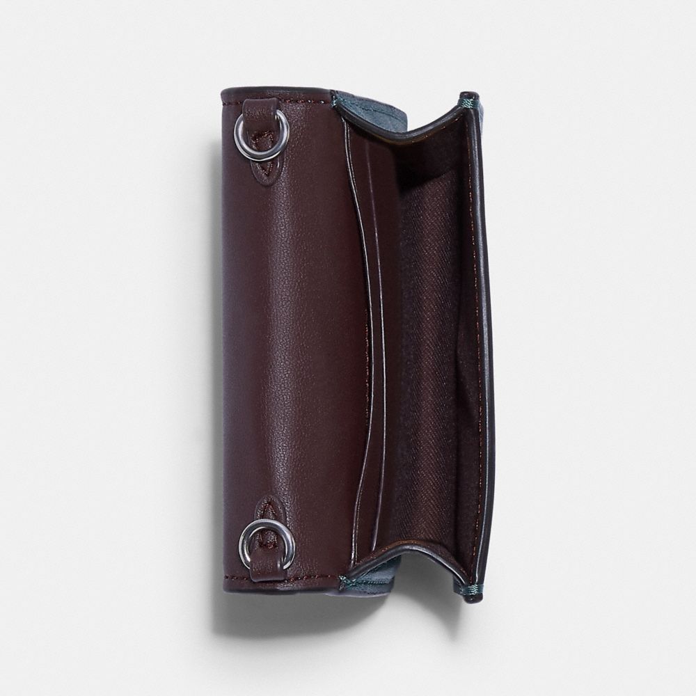 Mini Wallet On A Chain With Border Quilting