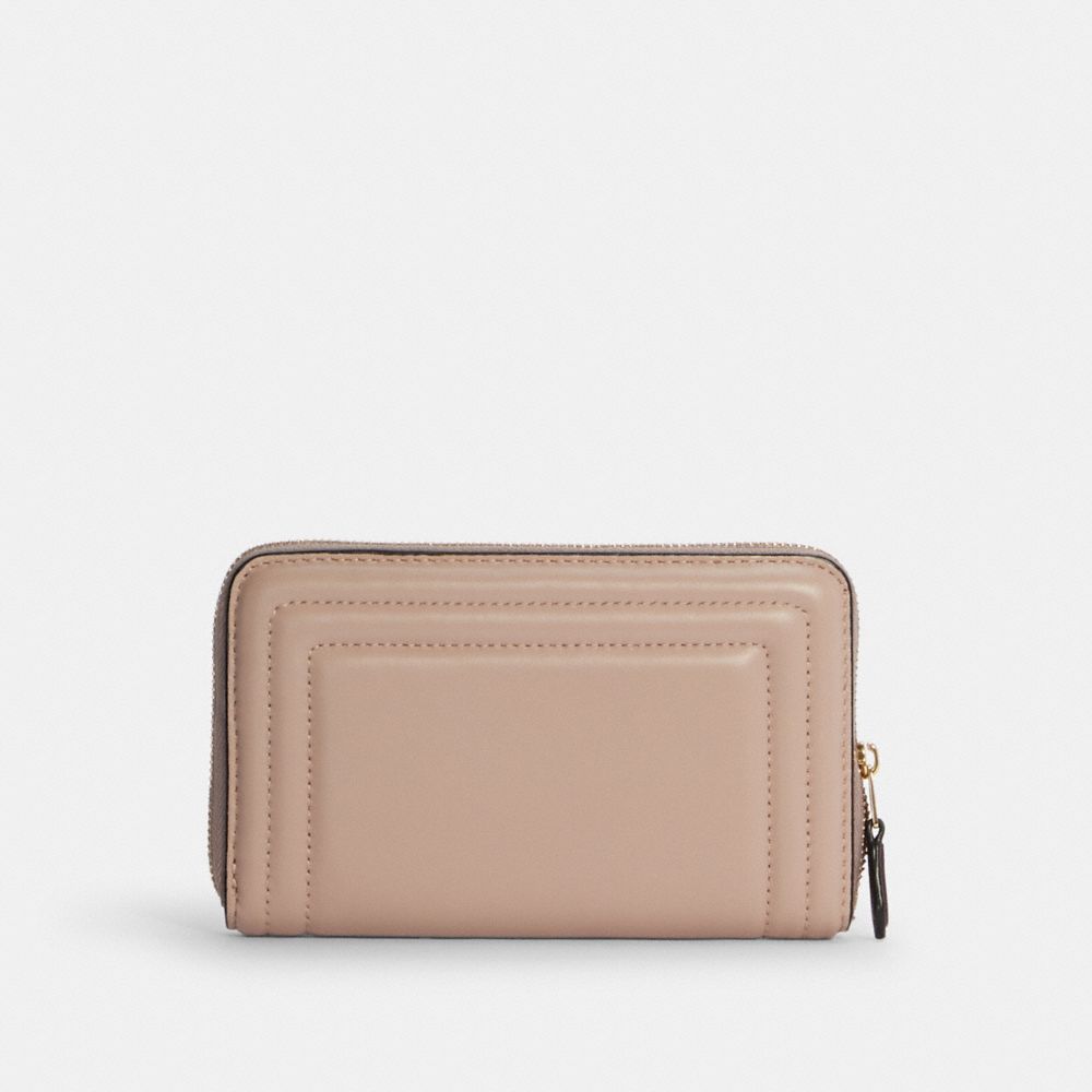 COACH® | Medium Id Zip Wallet In Colorblock With Border Quilting