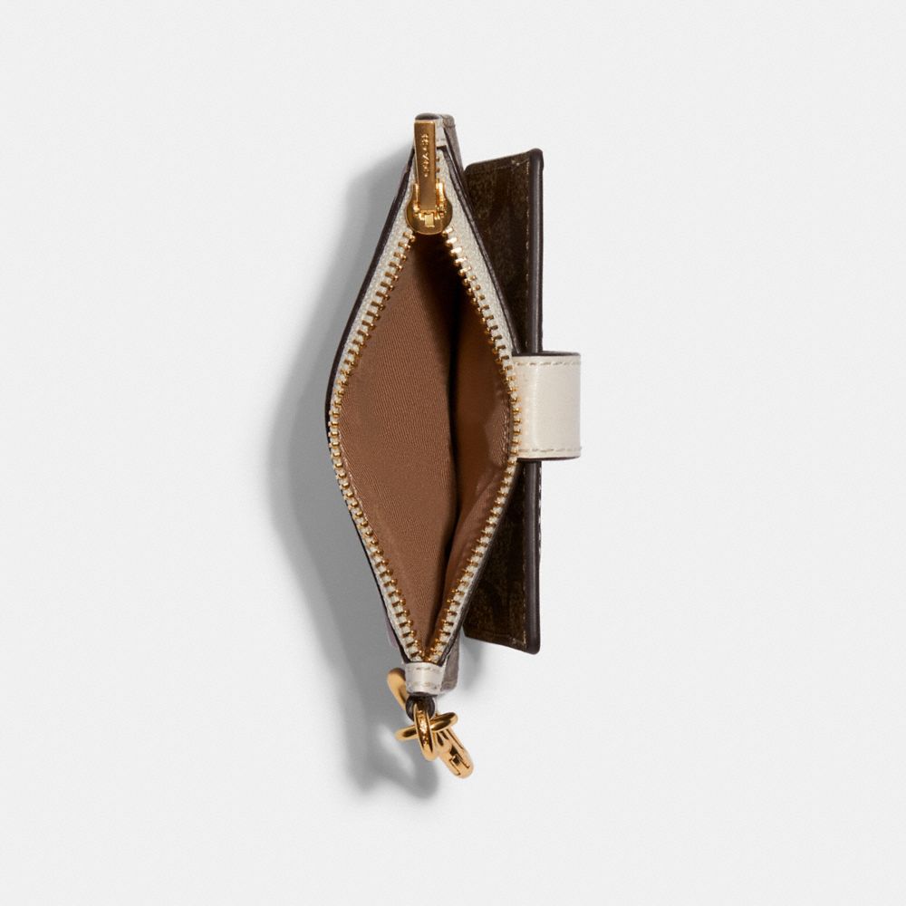 COACH®  Shaped Card Case In Signature Canvas