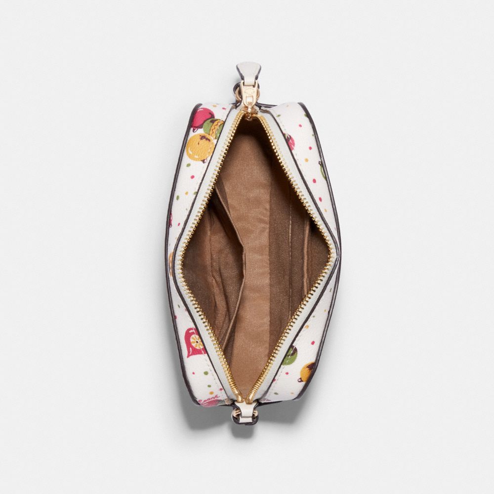 Mini Camera Bag With Ornament Print