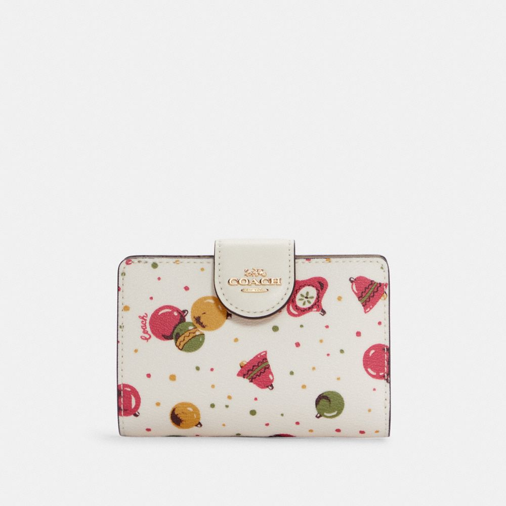 COACH® | Medium Corner Zip Wallet With Ornament Print