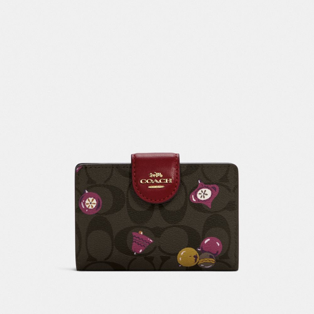 COACH®  Medium Corner Zip Wallet With Ornament Print