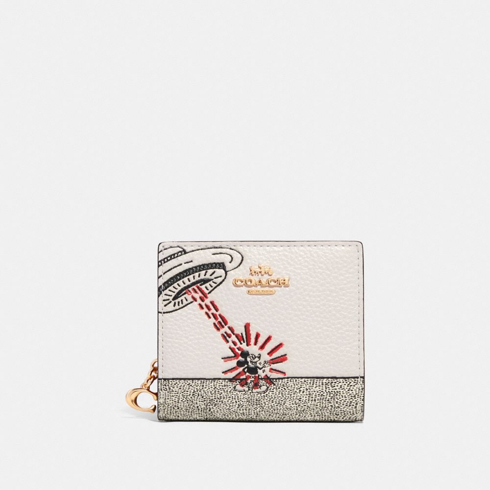 COACH Disney Mickey Mouse X Keith Haring Snap Wallet