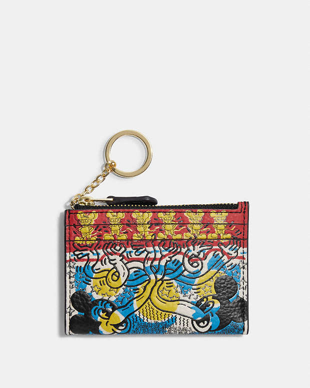 COACH OUTLET® | Disney Mickey Mouse X Keith Haring Mini Skinny Id Case