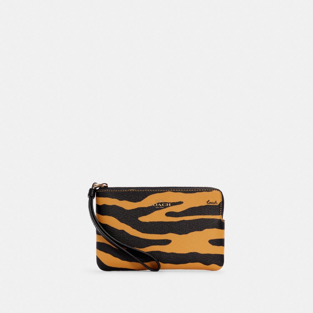 coach tiger print wallet