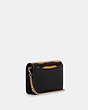 COACH®,MINI WALLET ON A CHAIN WITH TIGER PRINT,Gold/Honey/Black Multi,Angle View