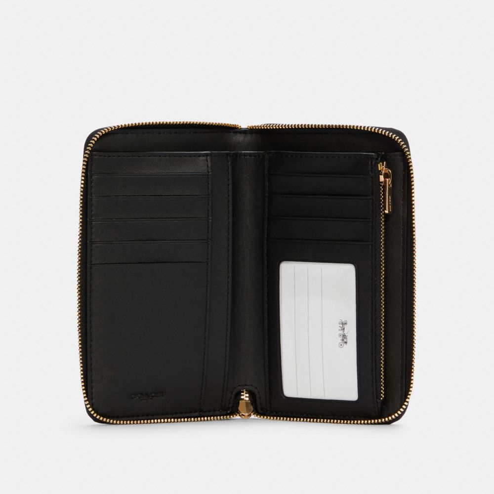 Medium Id Zip Wallet With Tiger Print