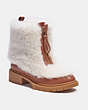 COACH®,LEONA BOOT,Leather,Honeygum,Front View