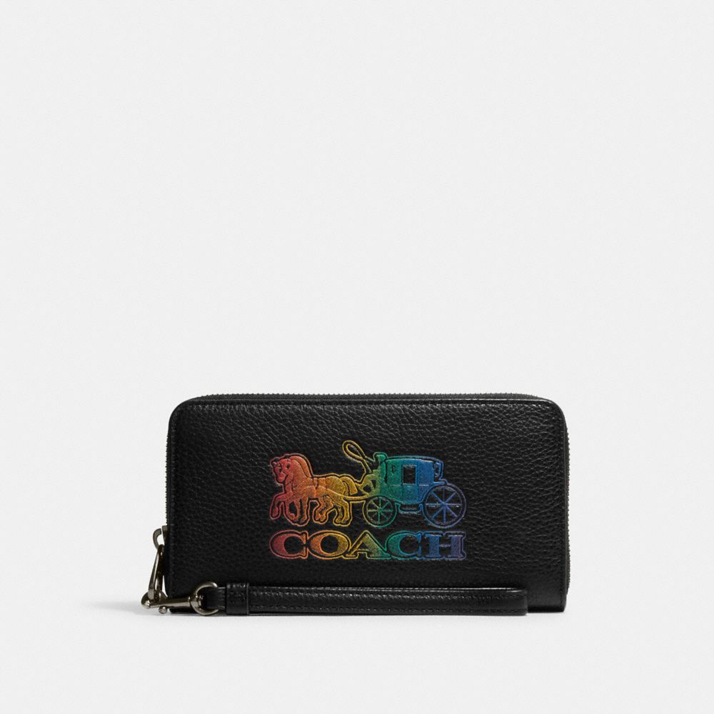 COACH® | Long Zip Around Wallet With Horse And Carriage