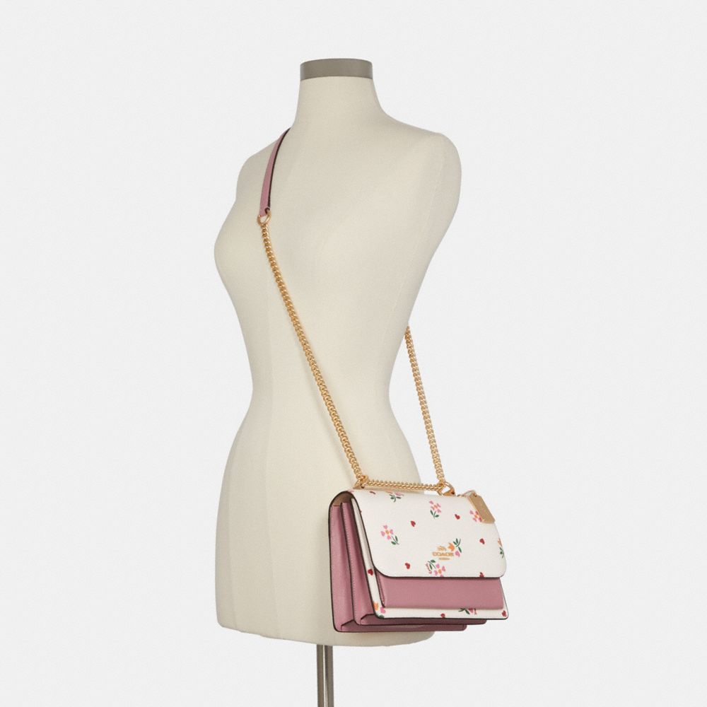 Mini Klare Crossbody In Signature Canvas With Heart Print