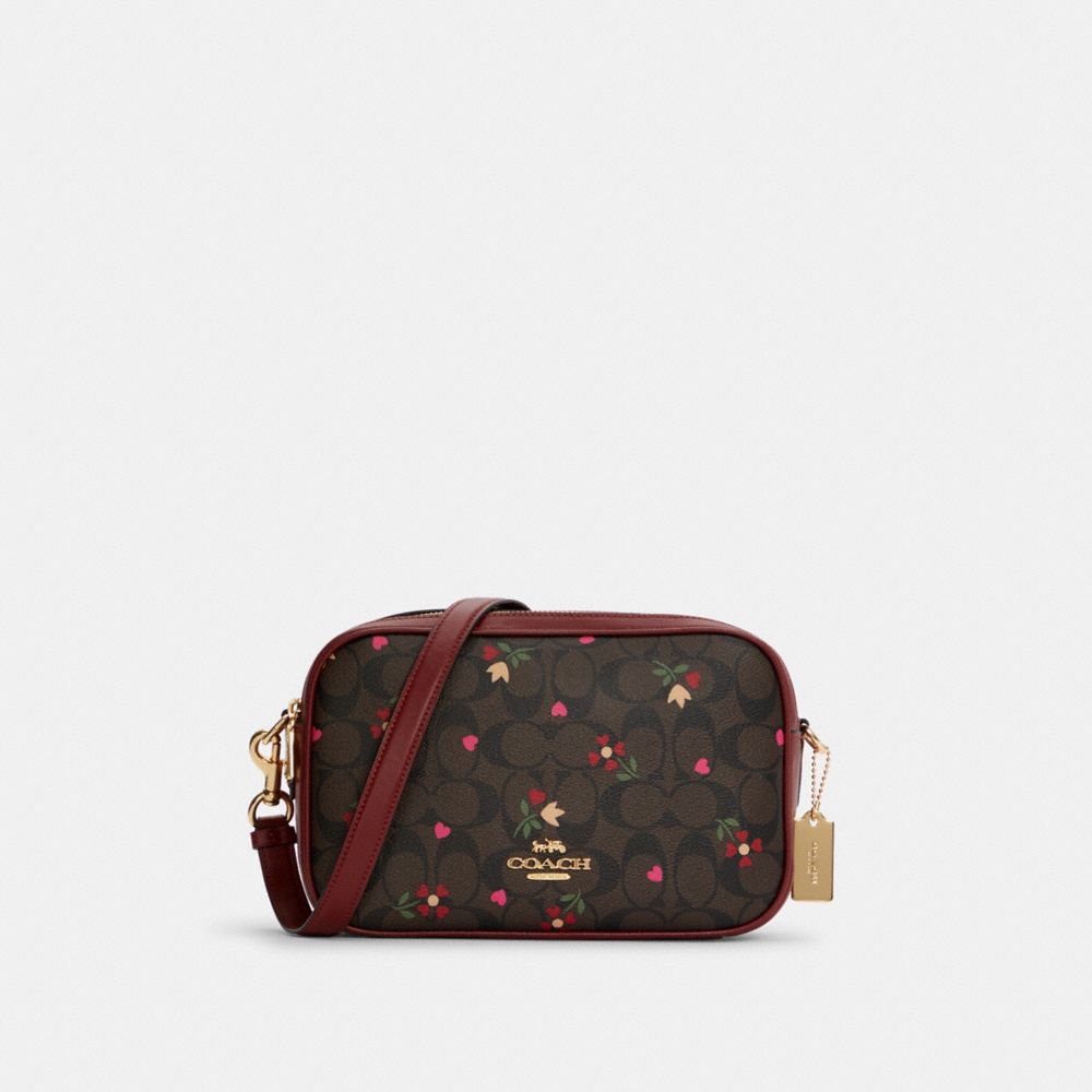 Jes Crossbody In Signature Canvas With Heart Petal Print COACH Outlet