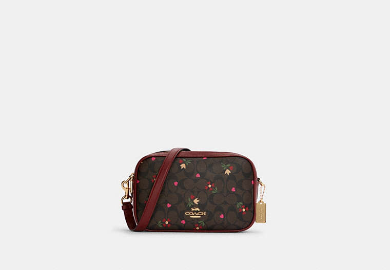 Jes Crossbody In Signature Canvas With Heart Petal Print