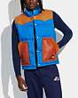 COACH®,MOUNTAINEERING VEST IN RECYCLED POLYESTER,Blue,Scale View