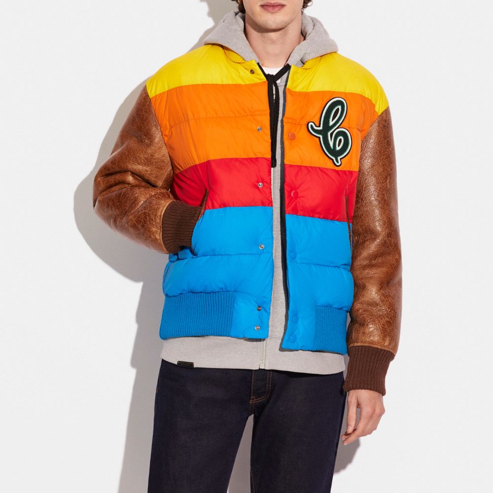 Coach shearling varsity clearance jacket