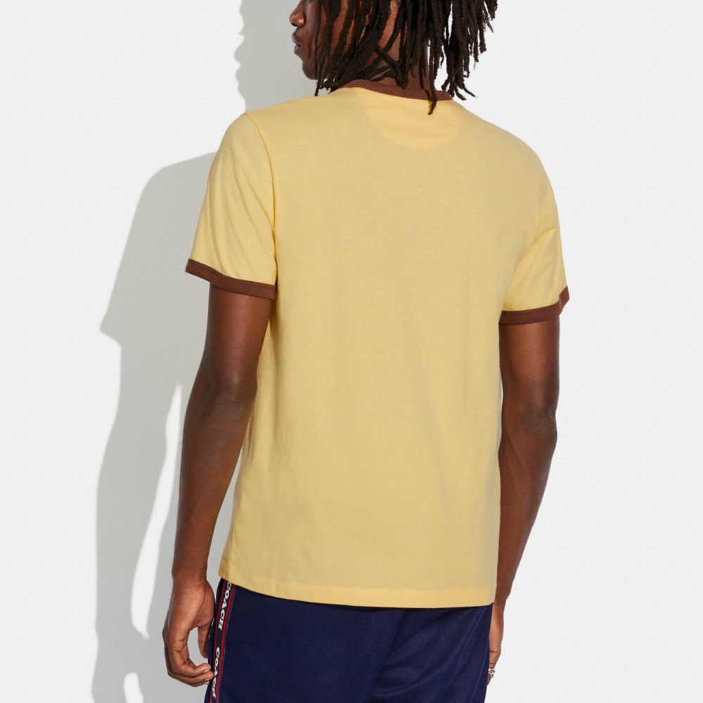 COACH®,SKI BOXY T-SHIRT IN ORGANIC COTTON,Vanilla,Scale View