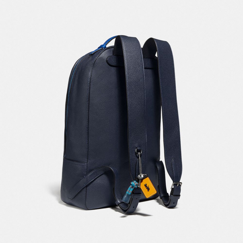 COACH®,Upcrafted Metropolitan Soft Backpack With Varsity Stripe,,Angle View