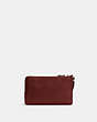 COACH®,DOUBLE ZIP WALLET,Gold/Washed Mauve/Cranberry,Interior View