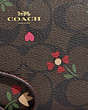 COACH®,CORNER ZIP WRISTLET IN SIGNATURE CANVAS WITH HEART PETAL PRINT,Leather,Mini,Gold/Brown Multi,Detail View
