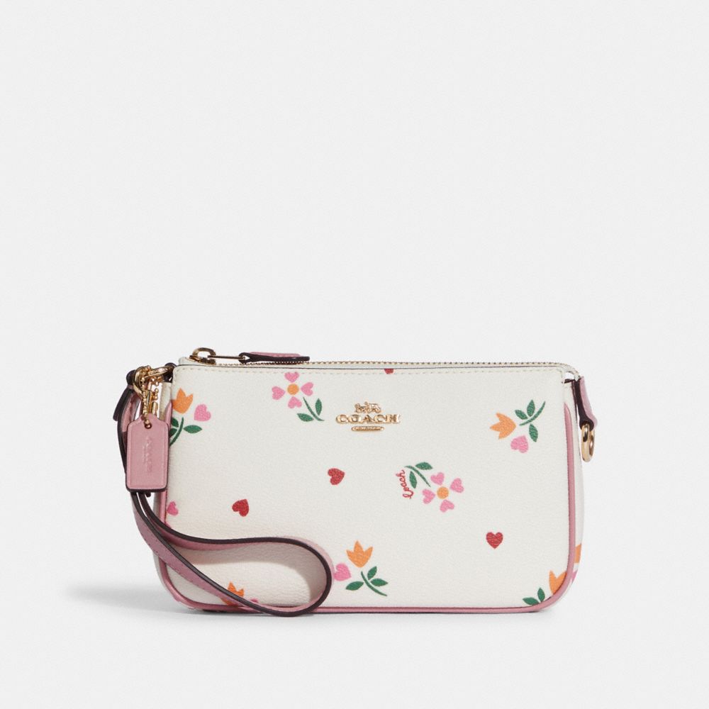 Coach, Bags, Coach Nolita Heart Floral Print White Mini Purse