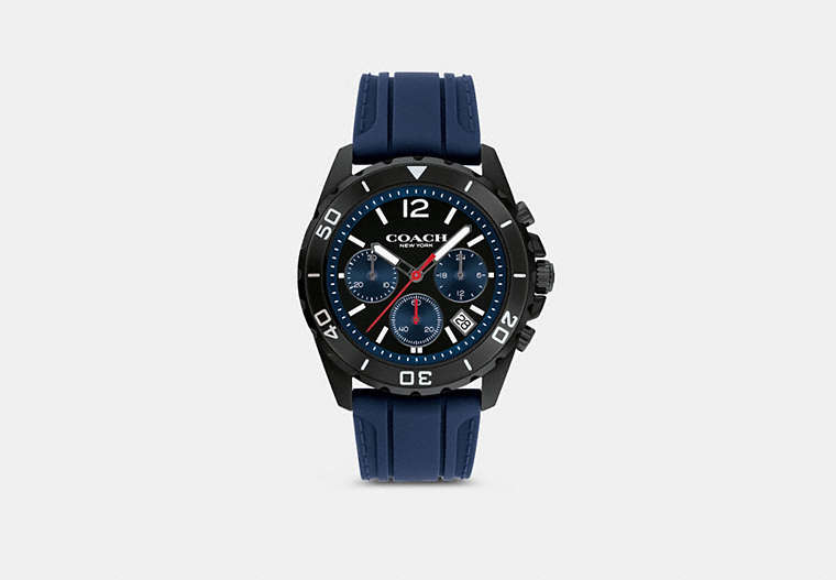 COACH®,KENT WATCH, 44MM,NAVY,Front View