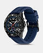 COACH®,KENT WATCH, 44MM,NAVY,Angle View