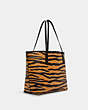 COACH®,CITY TOTE WITH TIGER PRINT,Gold/Honey/Black Multi,Angle View