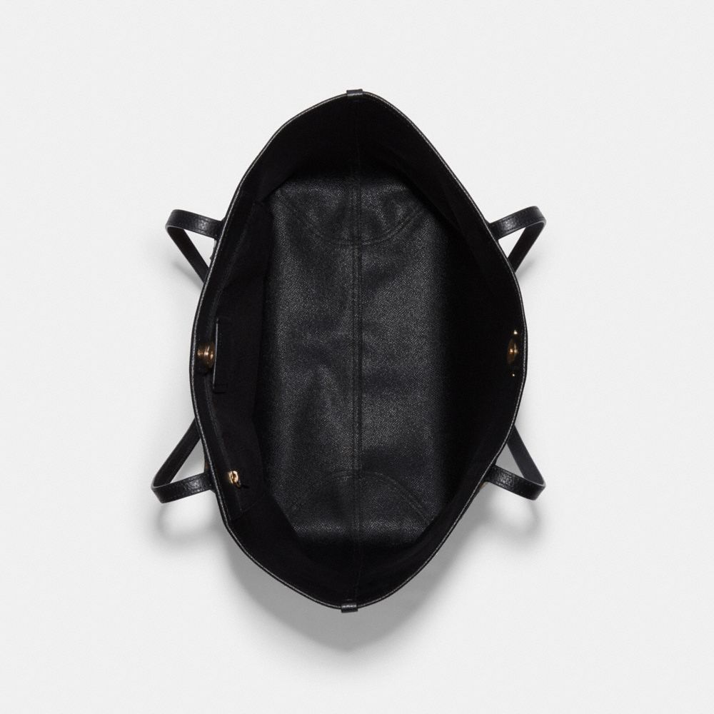 COACH®,City Tote Bag With Tiger Print,,Inside View,Top View