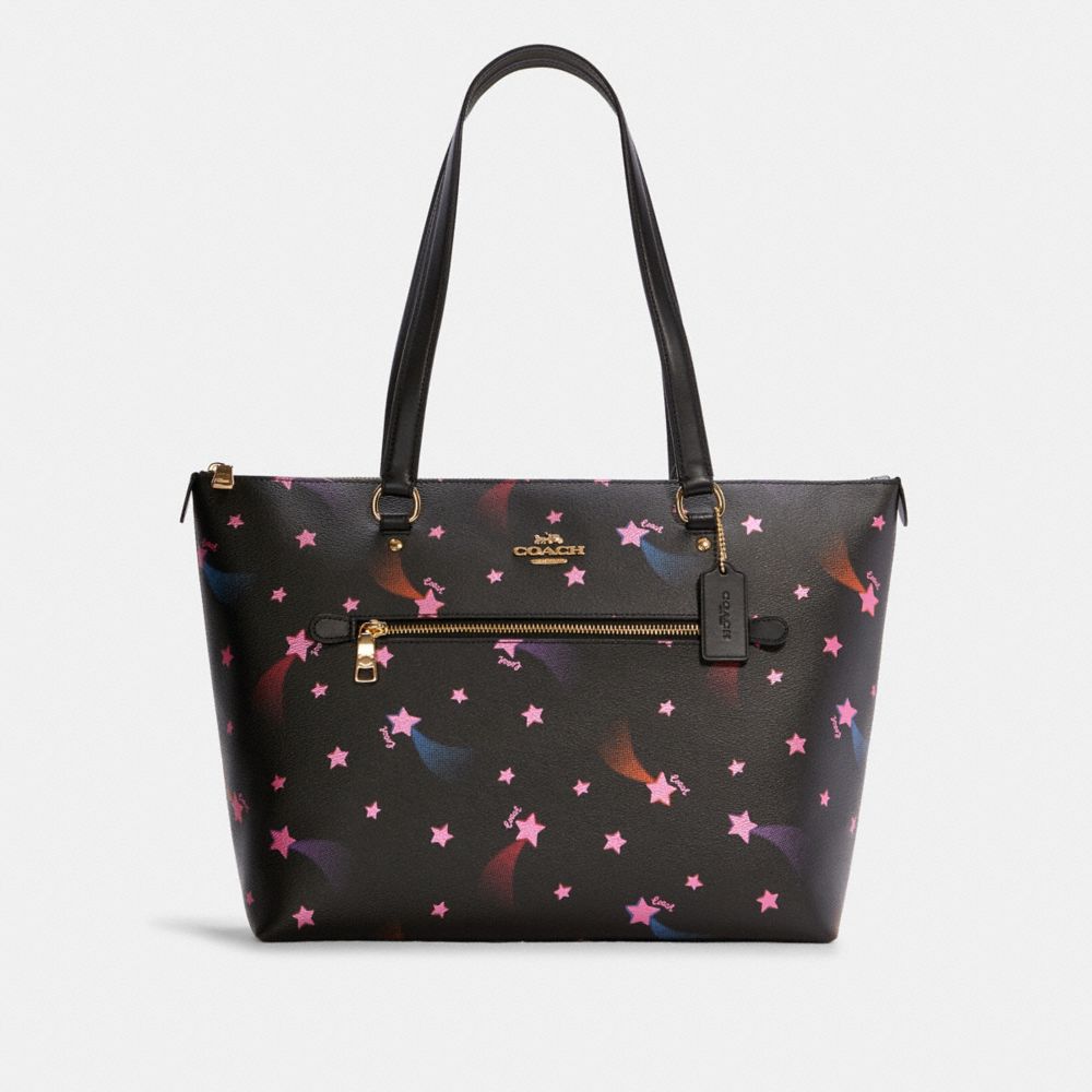 Gallery Tote Bag With Disco Star Print