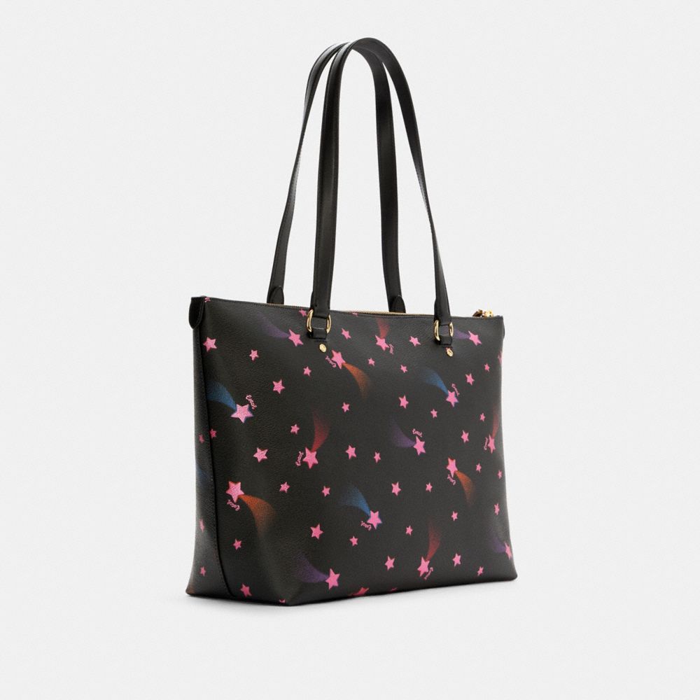 Coach Outlet Gallery Tote With Americana Star Print in White