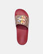 COACH®,ULI SPORT SLIDE WITH FLORAL PRINT,n/a,Khaki/Red,Inside View,Top View