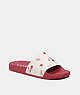 COACH®,ULI SPORT SLIDE WITH LADYBUG FLORAL PRINT,n/a,CHALK/RED,Front View