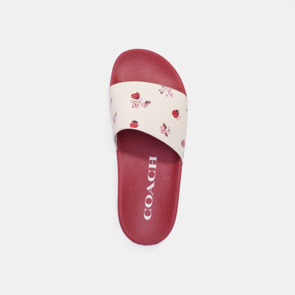 Uli Sport Slide With Ladybug Floral Print