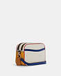 COACH®,JES CROSSBODY IN COLORBLOCK,Leather,Large,Gold/Chalk Electric Red Multi,Angle View