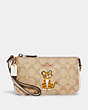COACH®,NOLITA 19 IN SIGNATURE CANVAS WITH TIGER,Gold/Light Khaki Chalk,Front View