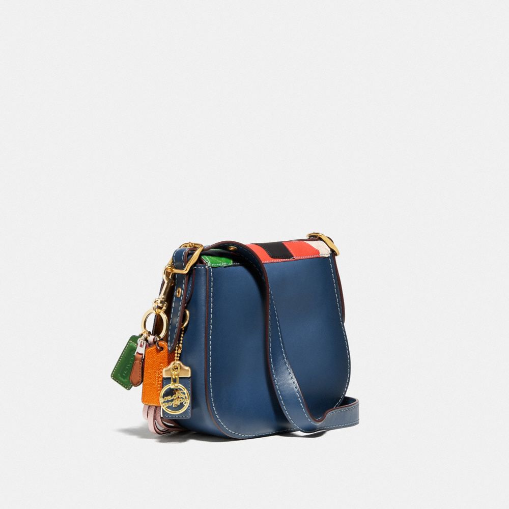 COACH®,Upcrafted Saddle 23 With Patchwork,,Angle View