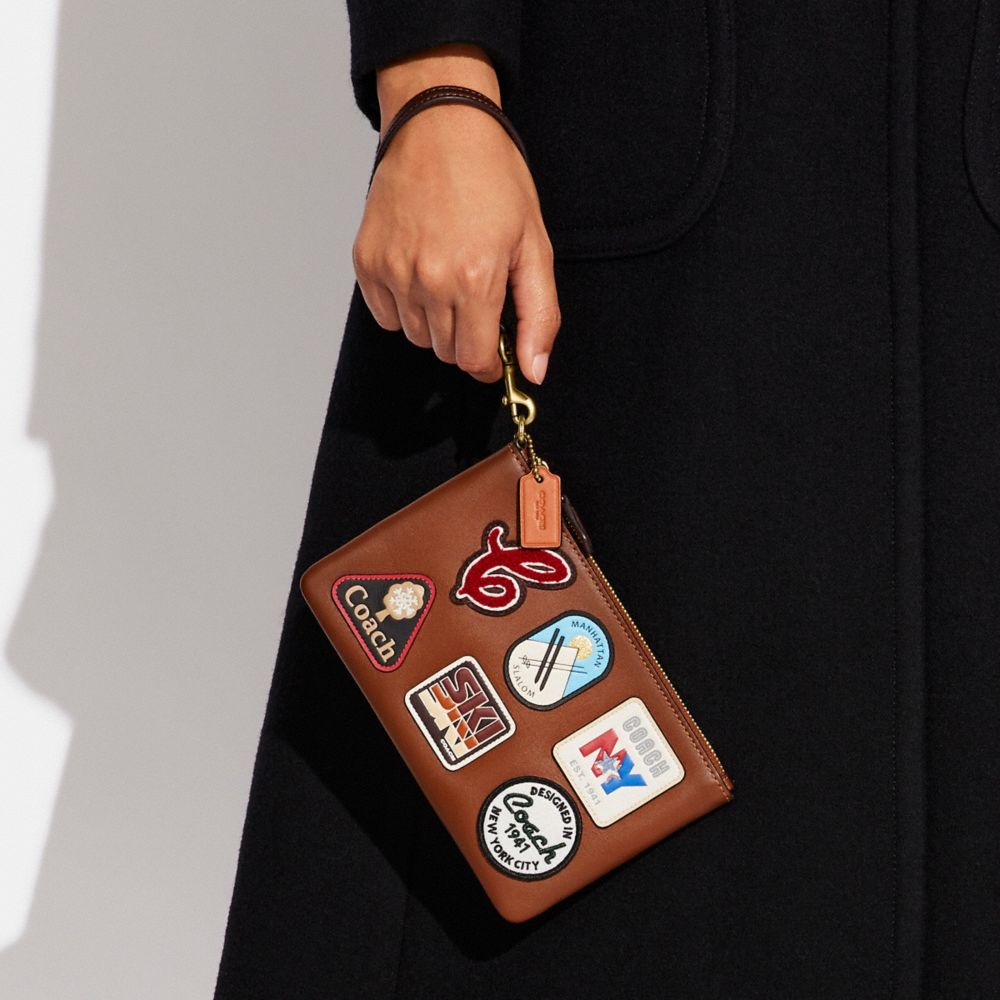 Small Wristlet With Patches