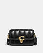 COACH®,STUDIO SHOULDER BAG WITH QUILTING,Nappa leather,Small,Brass/Black,Front View