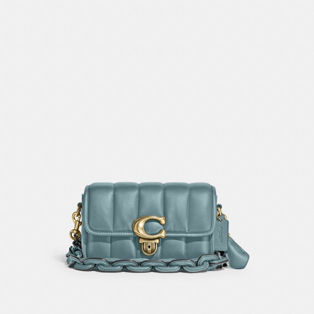 Chloé C Shoulder Bag in Grey Blue Leather