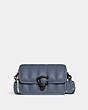 COACH®,STUDIO SHOULDER BAG 19 WITH QUILTING,Nappa leather,Small,Pewter/Washed Chambray,Front View