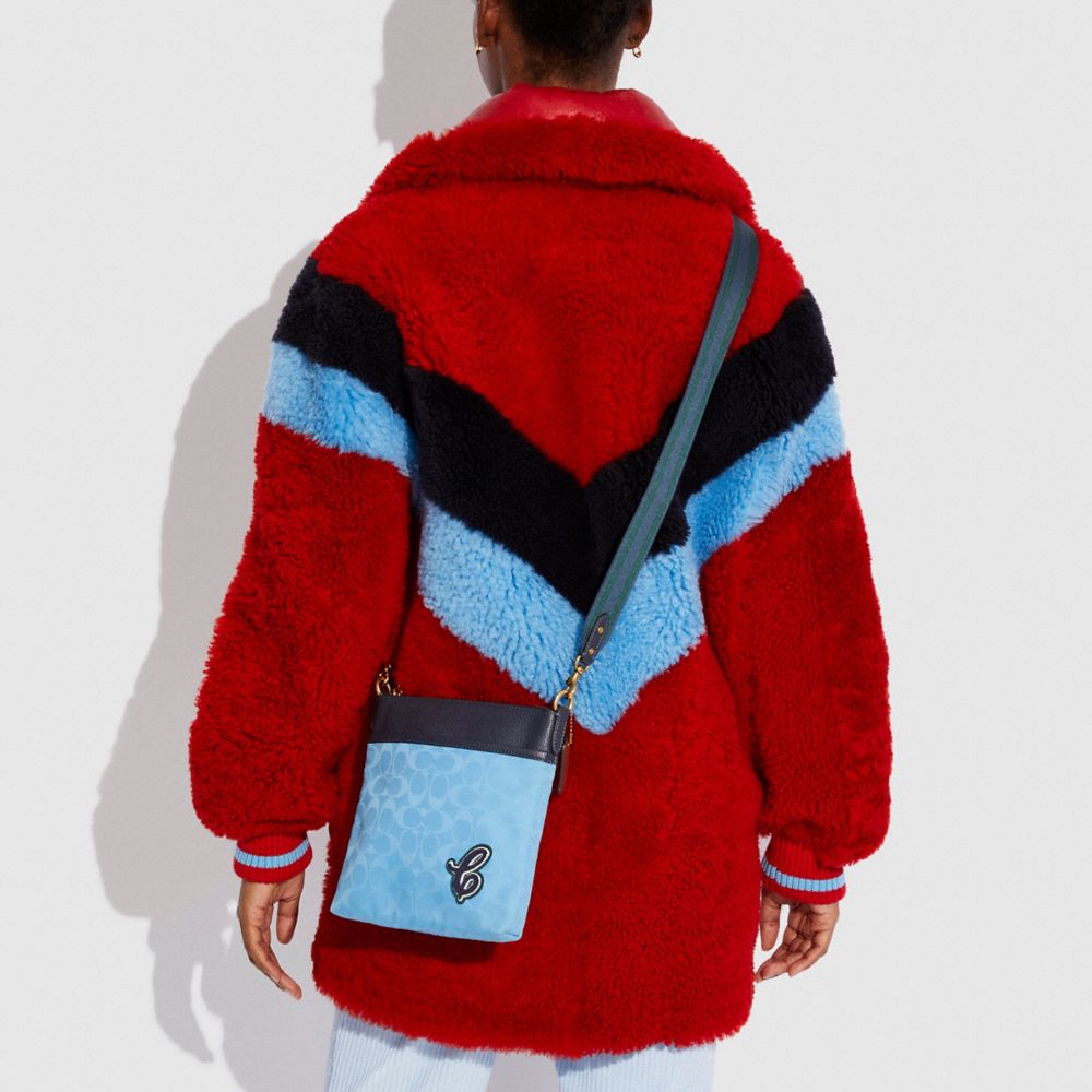 COACH®,Kitt Messenger Crossbody Bag In Recycled Signature Nylon,,Detail View