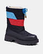 COACH®,PUFFER SNOW BOOT,Navy Signature,Front View