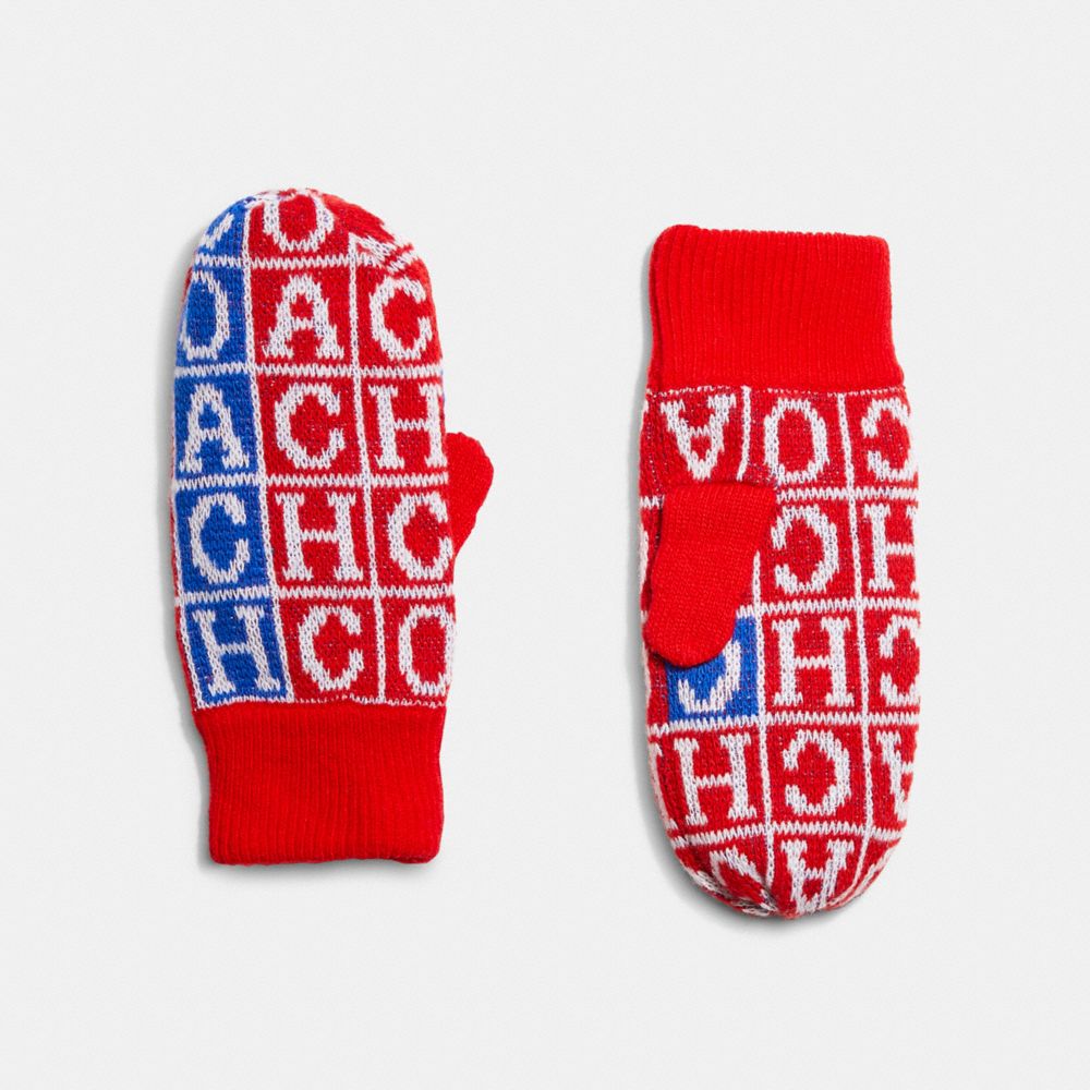 Crossword Knit Mittens