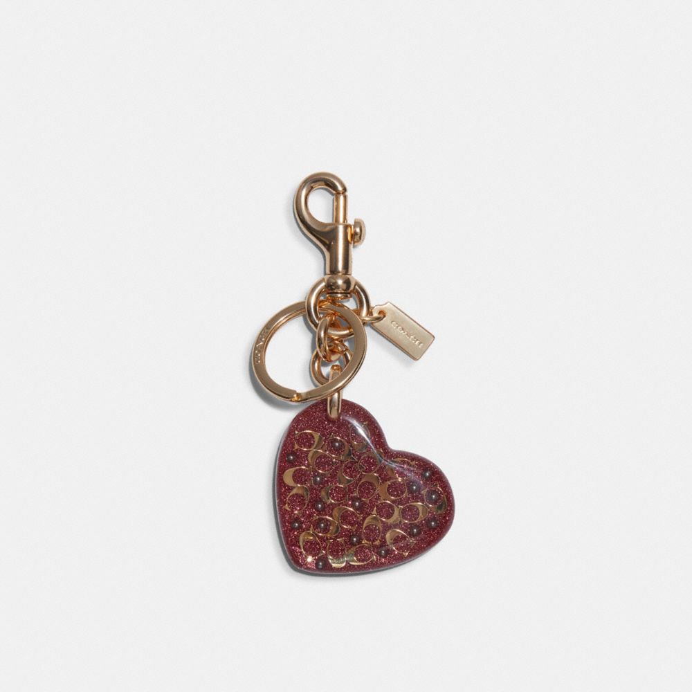 Coach Outlet Heart Bag Charm - Pink