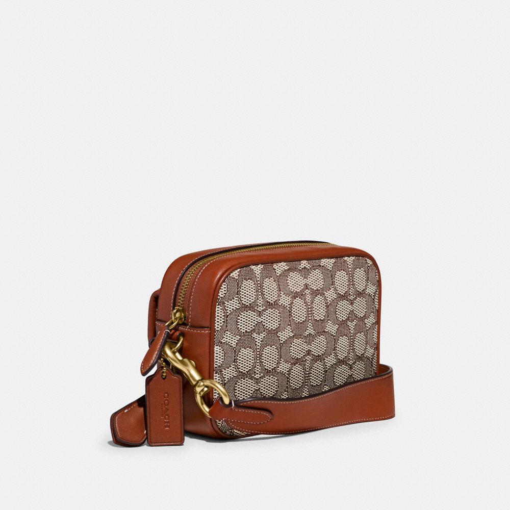 COACH®,Studio Camera Bag 18 In Signature Textile Jacquard With Creatures,,Angle View