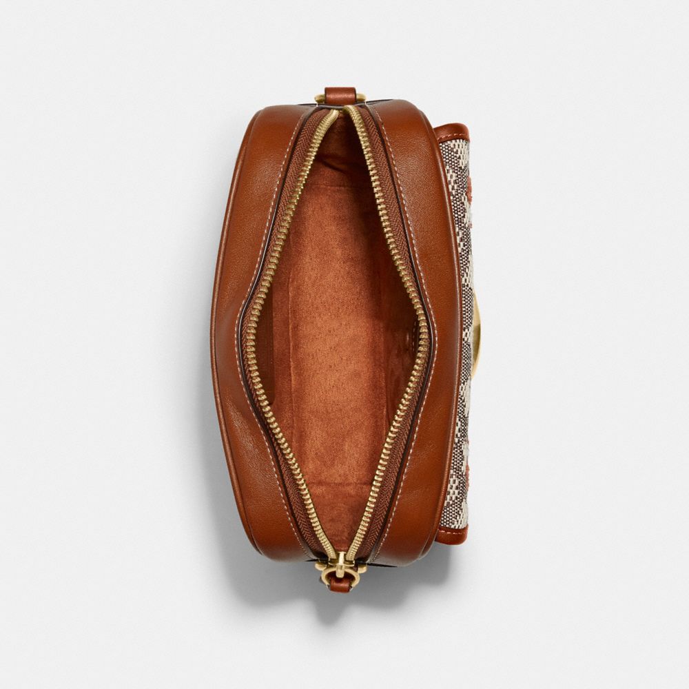 COACH®,Studio Camera Bag 18 In Signature Textile Jacquard With Creatures,,Inside View,Top View