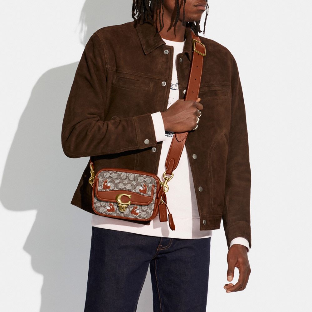 COACH®,Studio Camera Bag 18 In Signature Textile Jacquard With Creatures,,Detail View