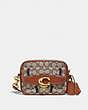 COACH®,STUDIO CAMERA BAG 18 IN SIGNATURE TEXTILE JACQUARD WITH CREATURES,Jacquard/Smooth Leather,Mini,Hedgehog,Front View