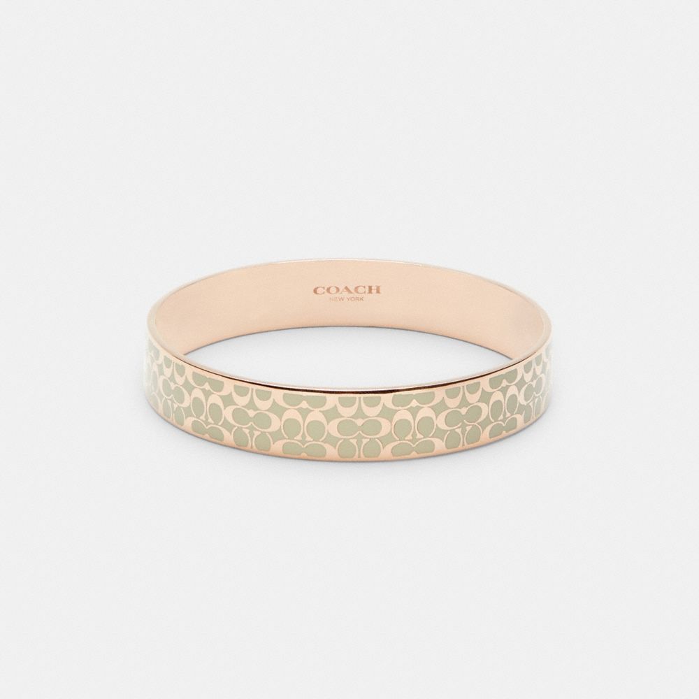 Coach rose gold online bangle bracelet